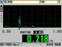 45MG-EETC ПО , режимы : измерение через покрытие , эхо-эхо.